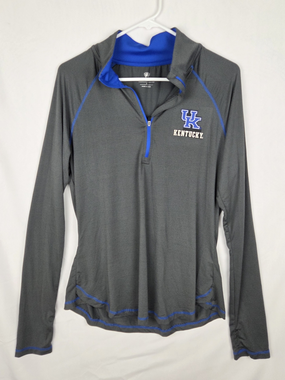 Large University Of Kentucky 1/4 Zip Up Thumbhole Sleeves Top of the World